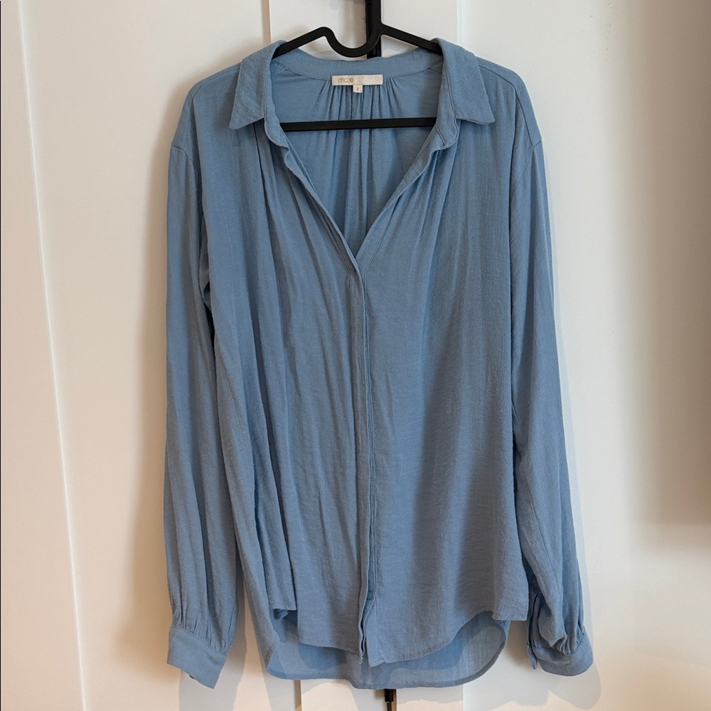 Maje Light Blue Button-Down Shirt